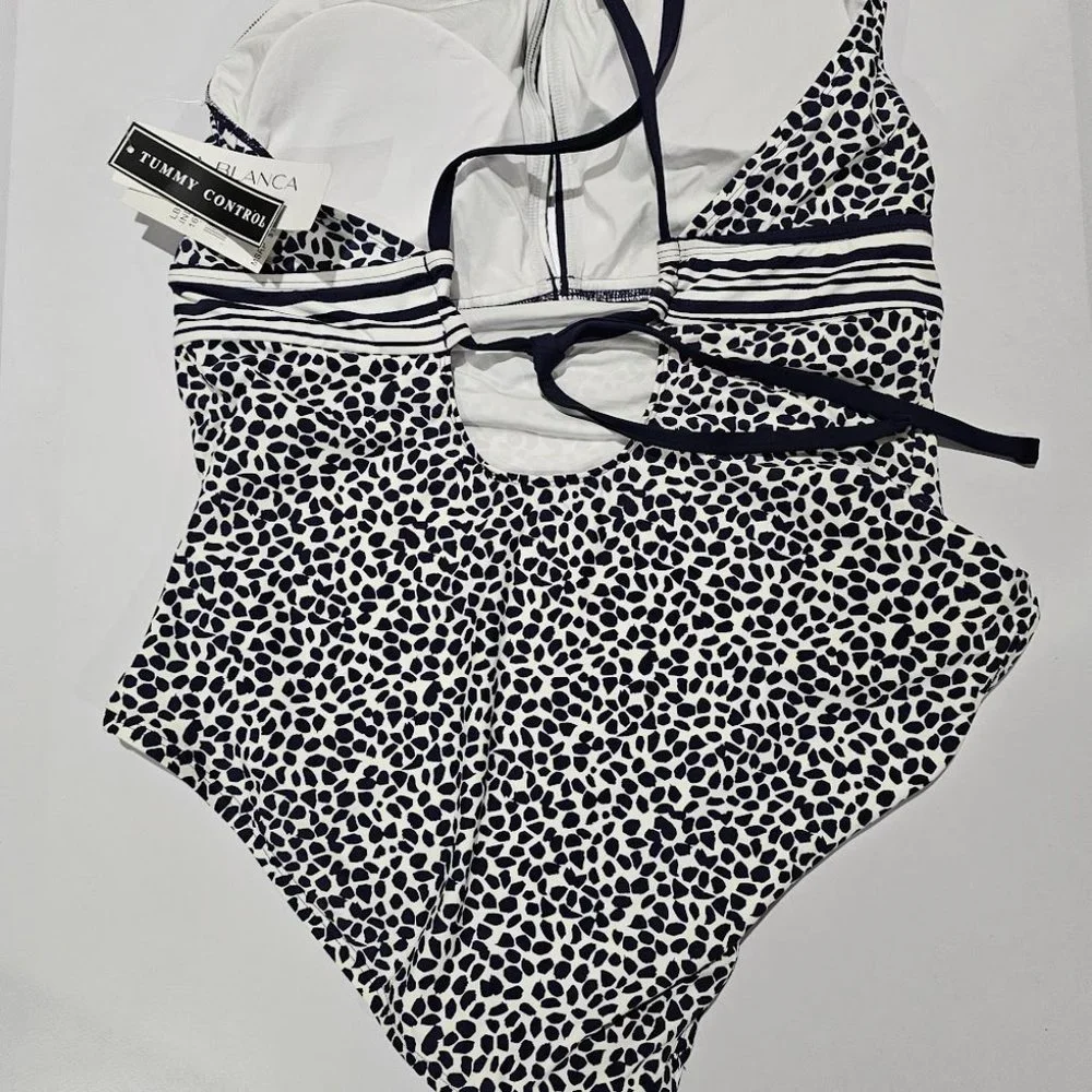 La Blanca Apulia Mio High Neck One-Piece Swimsuit Size 16W - Picture 7 of 10